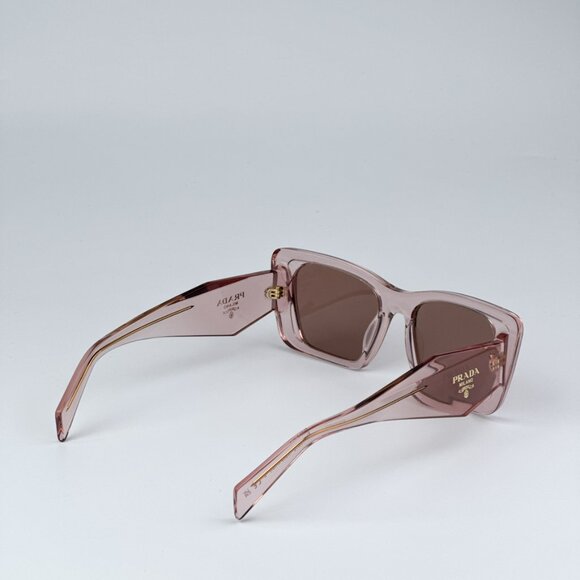 Prada PR08YS 19Q10D Transparent Peach Light Brown Cat Eye Unisex - Picture 8 of 12